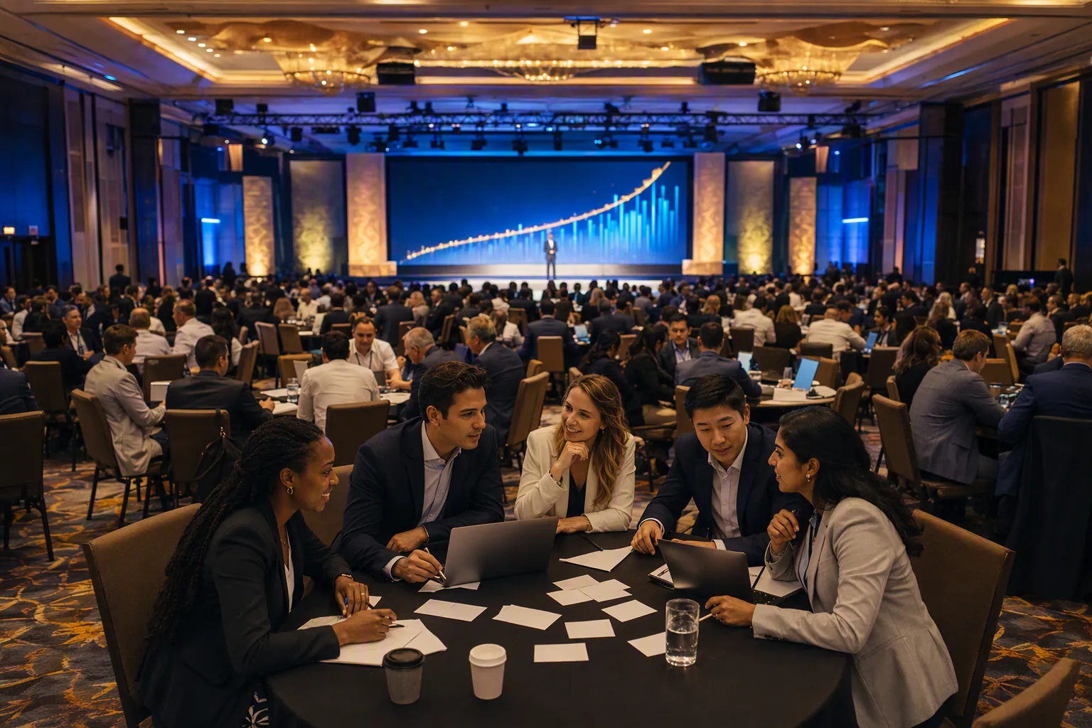 International sales kickoff workshop illustration